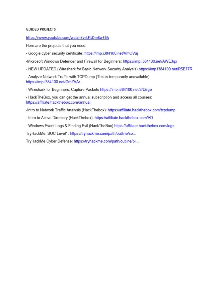 Guided Projects | PDF