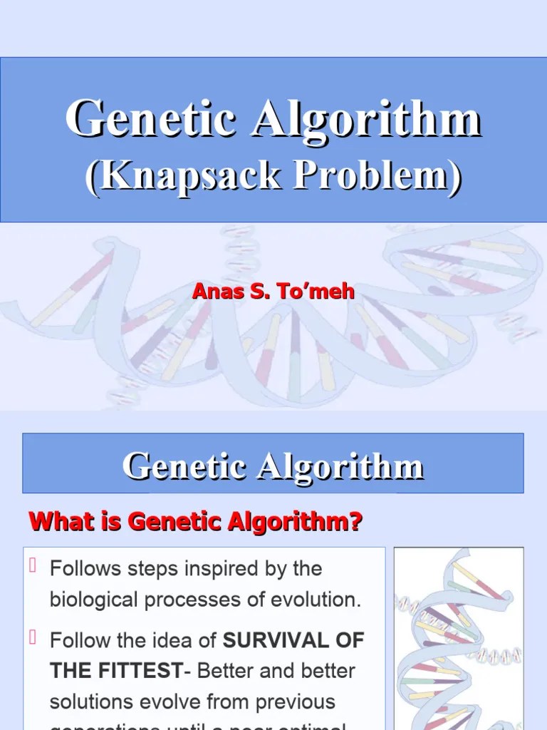 7 Genetic Knapsack | Download Free PDF | Genetic Algorithm | Cybernetics