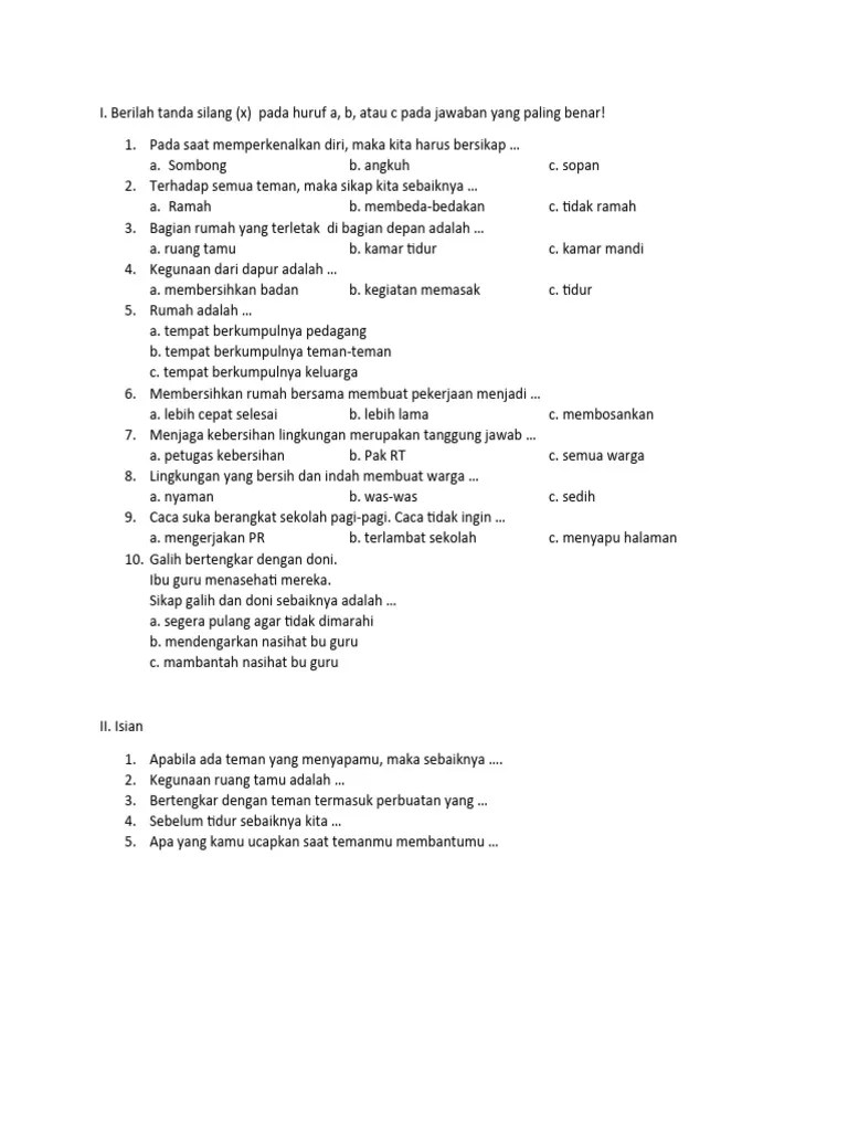 Soal Pendidikan Pancasila | PDF