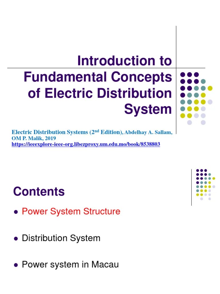 L1 - Introduction To Distribution System | PDF | Electric Power ...