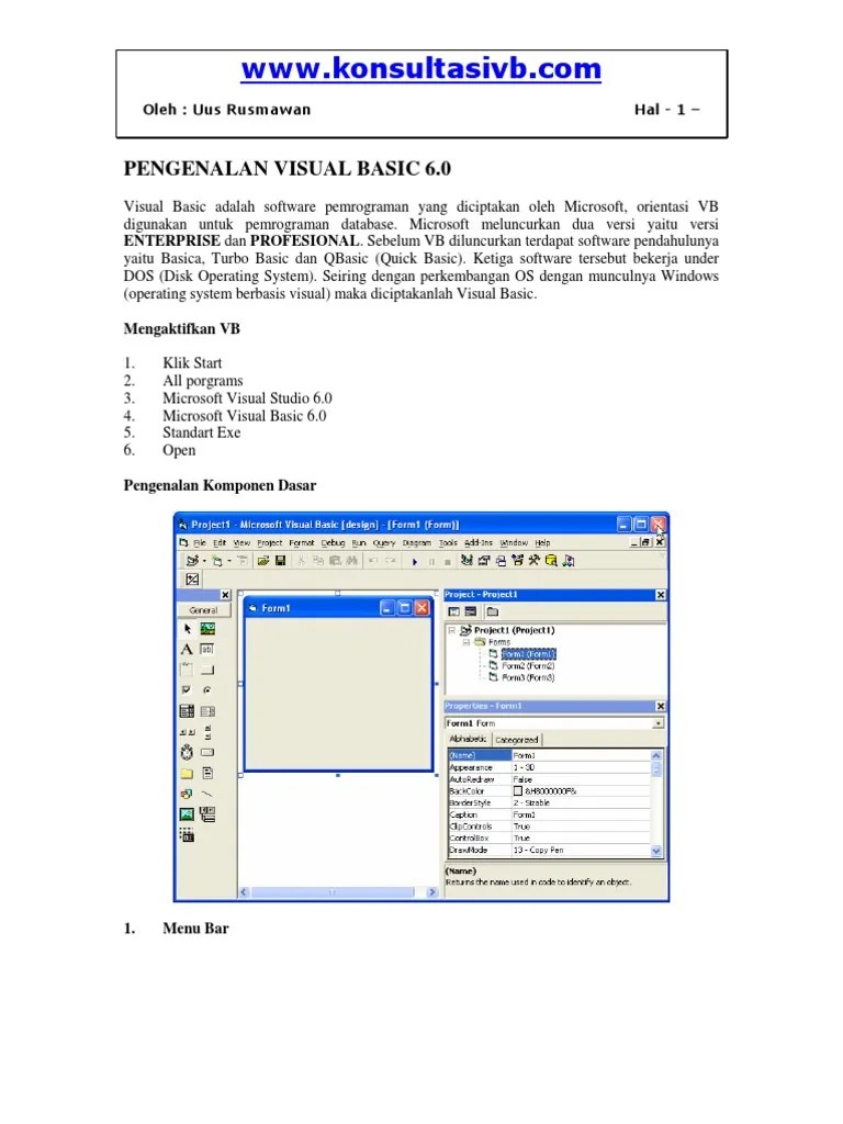 Komponen Dasar Visual Basic | PDF