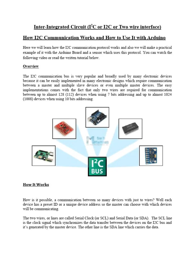 How I2C Communication Works And How To Use It With Arduino | PDF ...