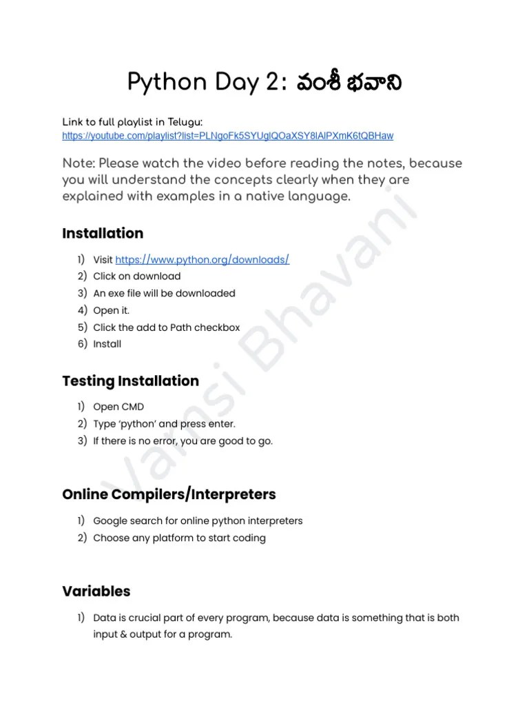 Python Day 1 | PDF | Data Type | Computer Program