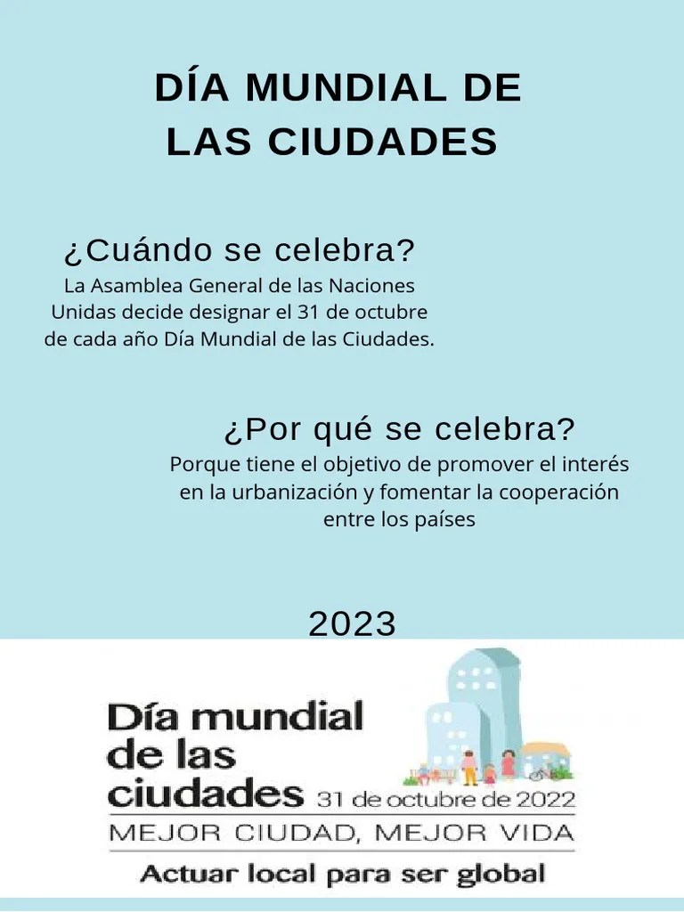 Día Mundial De Las Ciudades | PDF