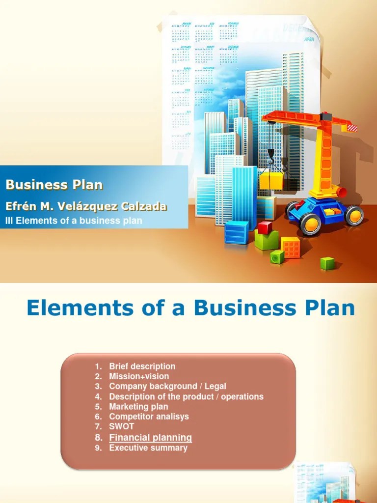 III Business Plan - Elements - Elements 3th Part | PDF | Income ...