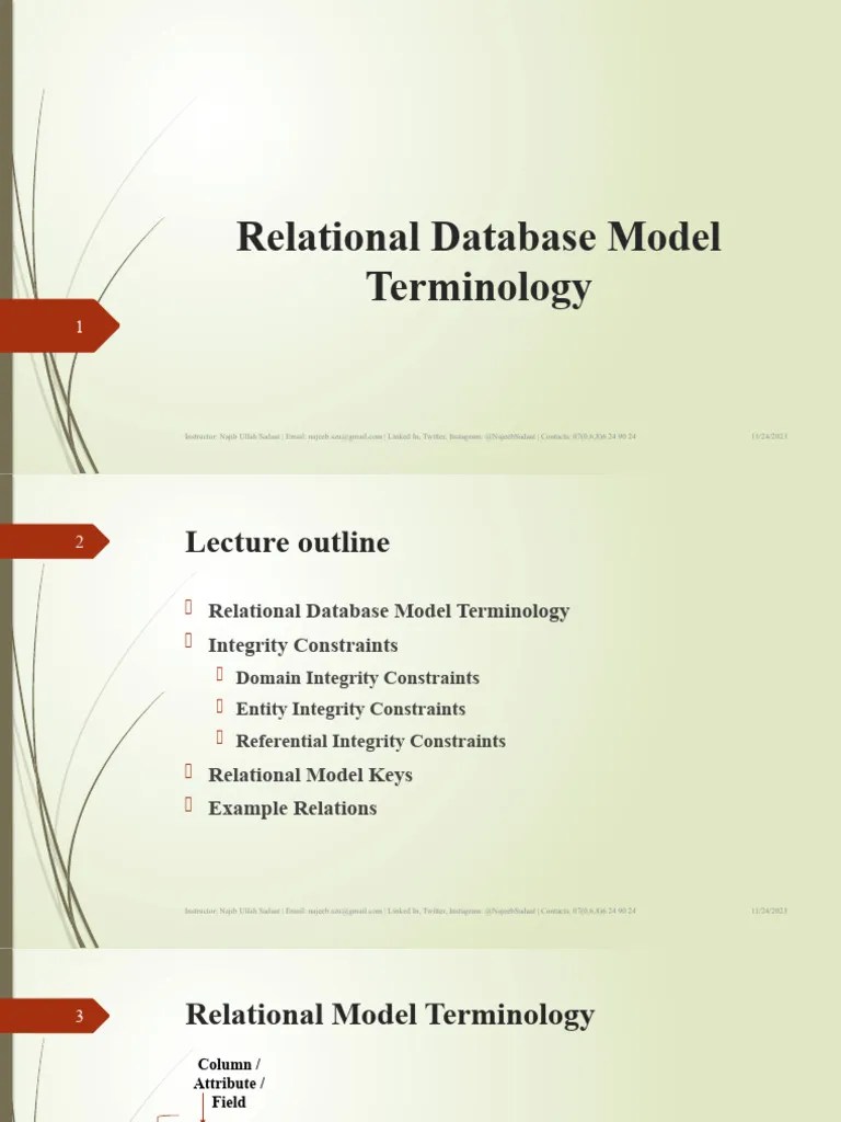 06-The Relational Database Terminology | PDF | Relational Database ...