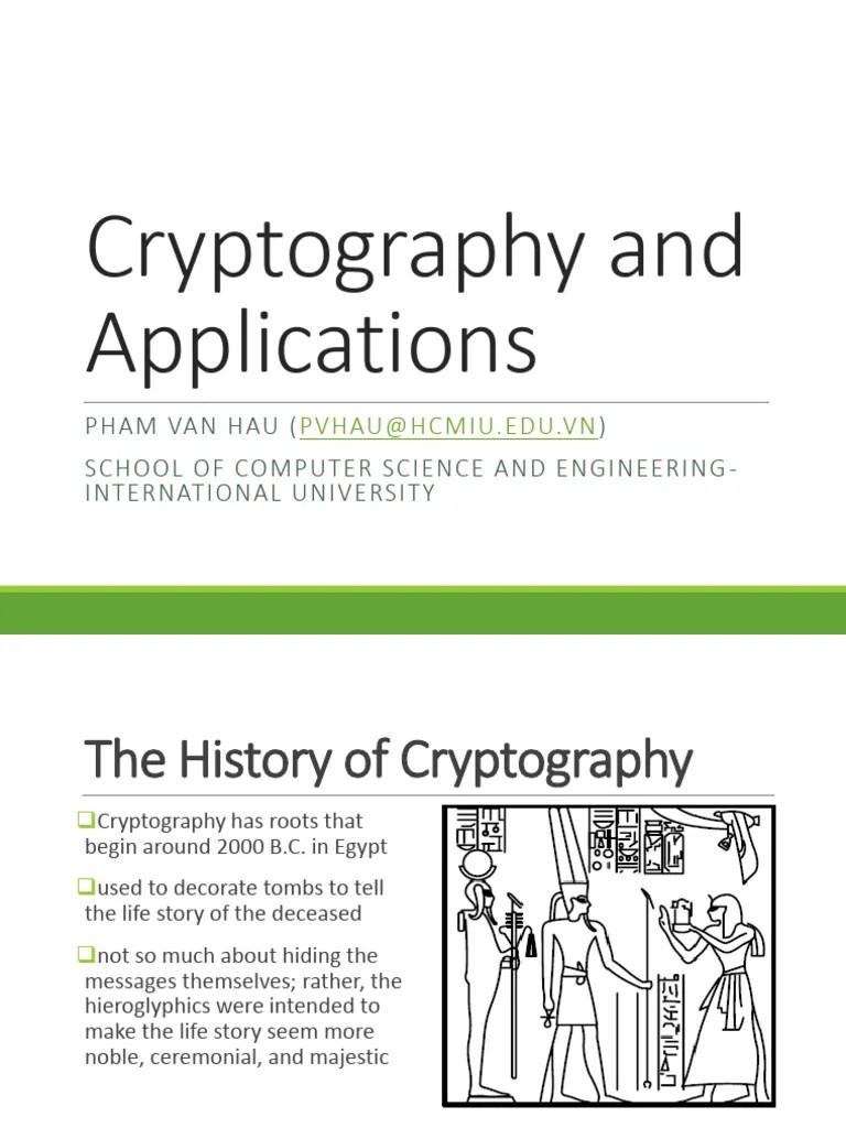 L 05 Cryptographyandapplications 160825094546 | PDF | Cipher | Cryptography