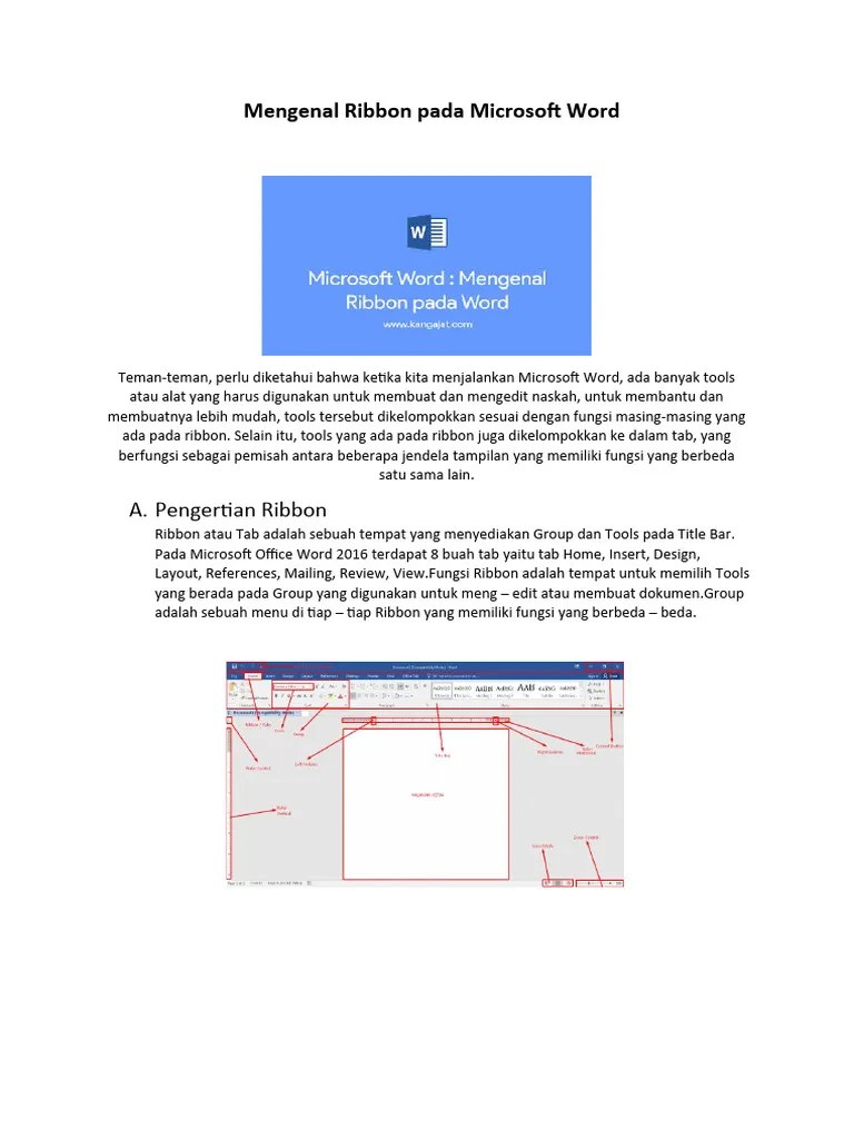 Mengenal Ribbon Pada Microsoft Word | PDF