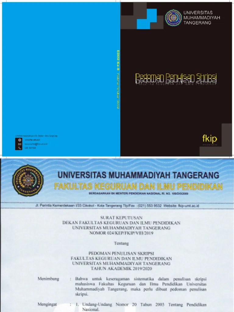 PEDOMAN SKRIPSI FKIP UMT 2022 - New | PDF