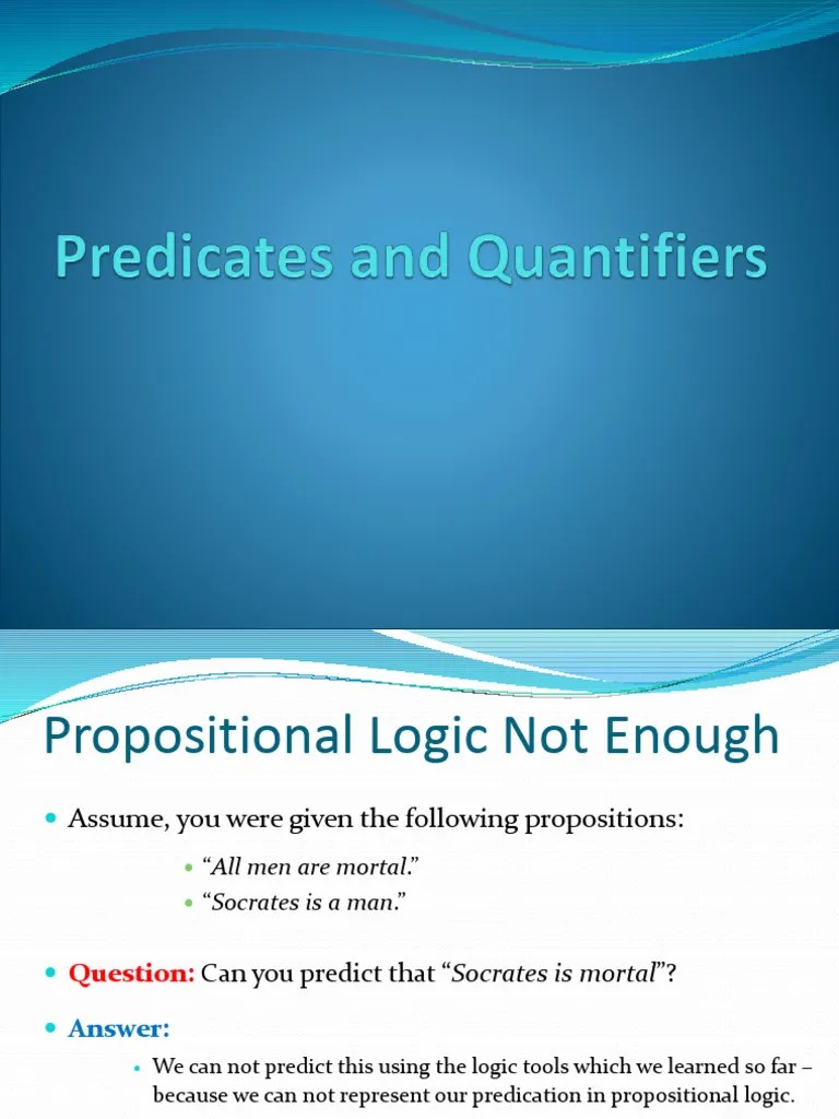 Predicates And Quantifiers | PDF | Proposition | Function (Mathematics)