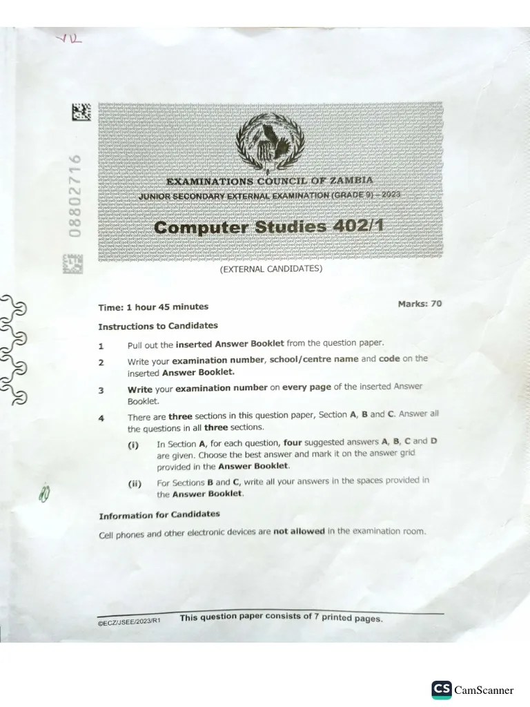 Computer Studies External 2023 | PDF