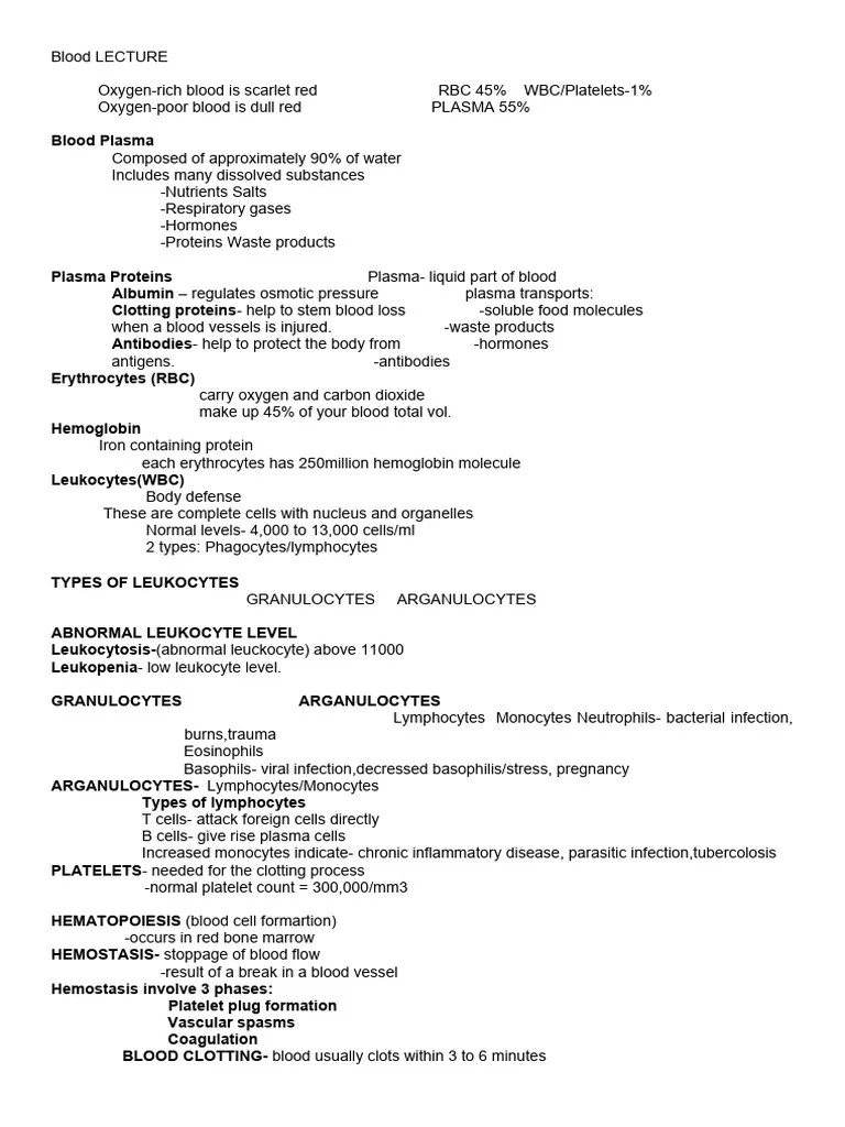 BLOOD | PDF | Blood | White Blood Cell