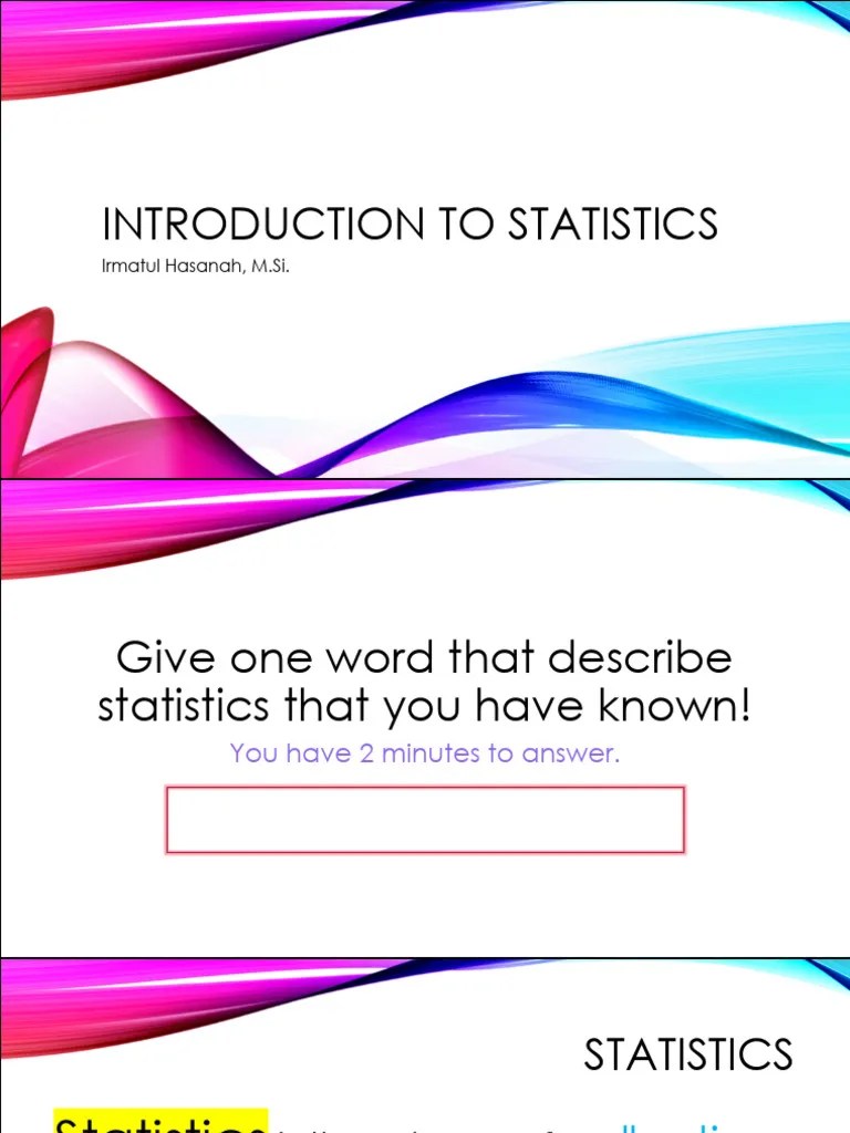 Chapter 01 - Intoduction To Statistics | PDF | Statistics | Level Of ...