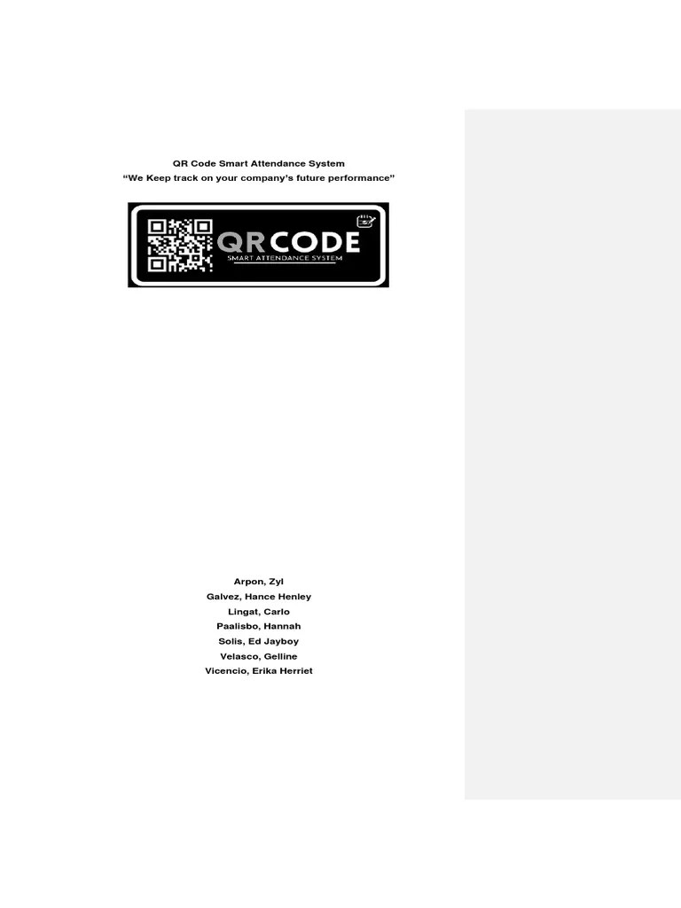 QR Code Smart Attendance System | PDF | Marketing | Sales