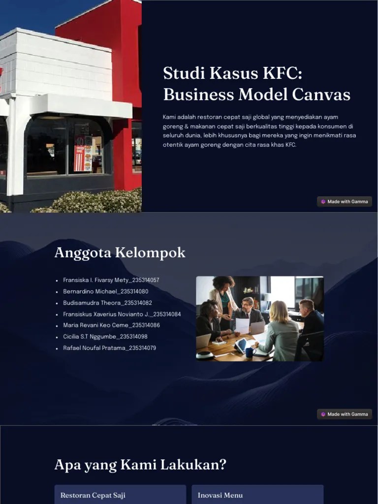 Studi Kasus KFC Business Model Canvas | PDF