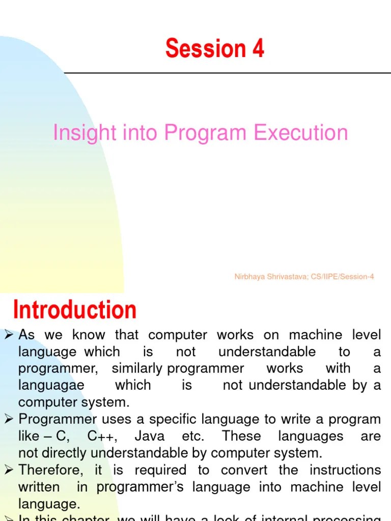 Session4-Insight Into Program Execution | PDF | Process (Computing ...
