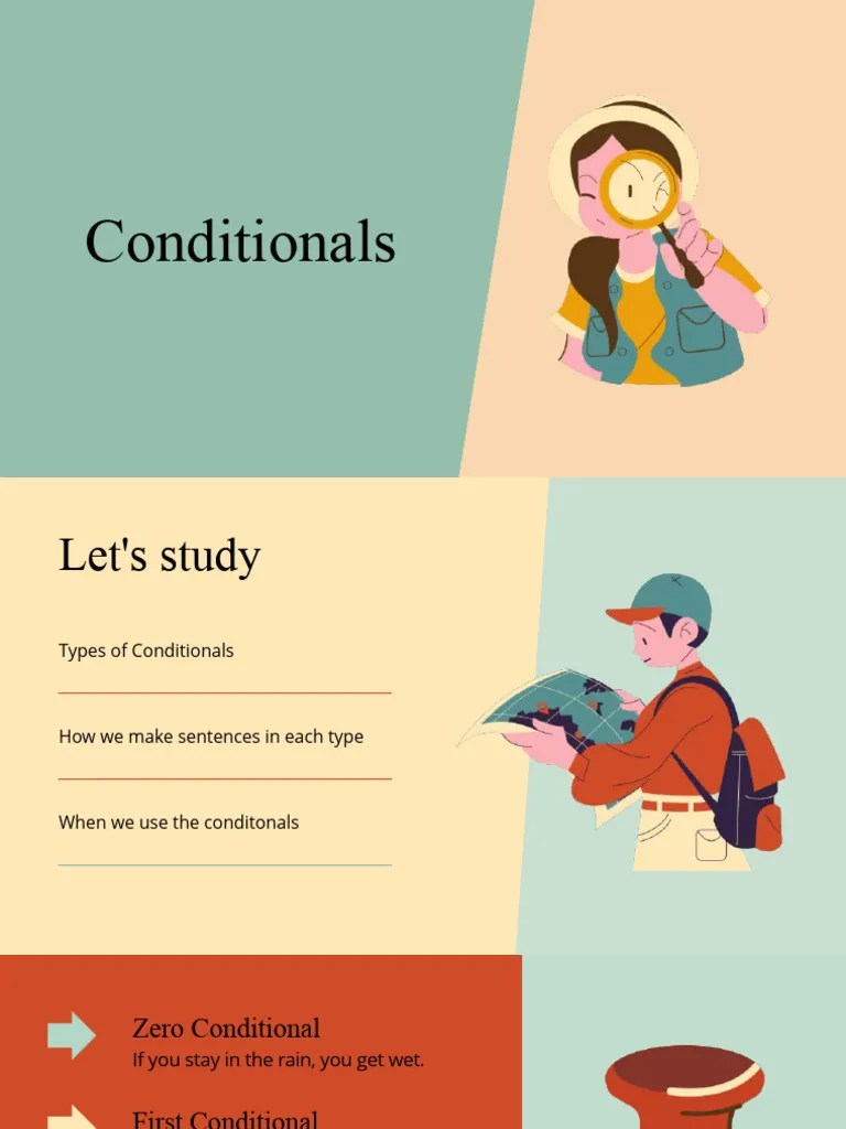 Colorful English Conditionals Presentation | PDF