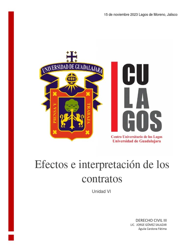 U6 Efectos E Interpretación De Los Contratos CIVIL III | PDF | Derecho ...