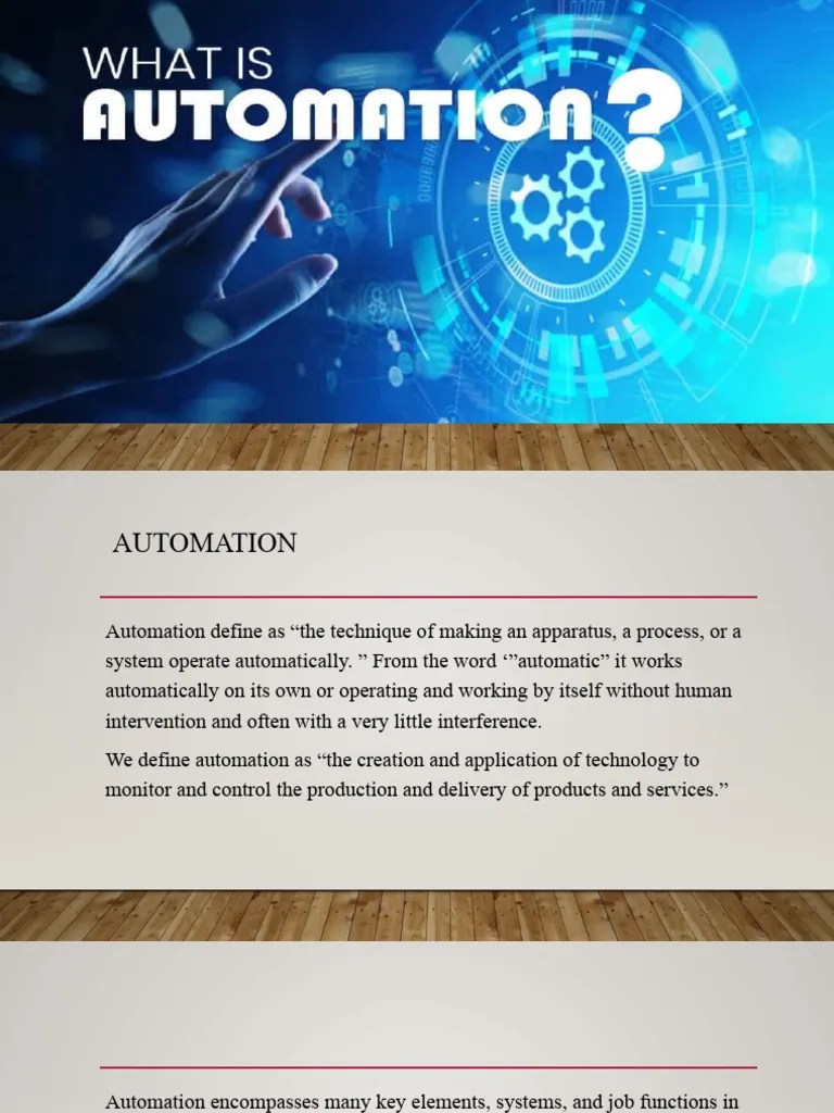 Chapter 2. Lesson 2.1 What Is Automation | Download Free PDF ...