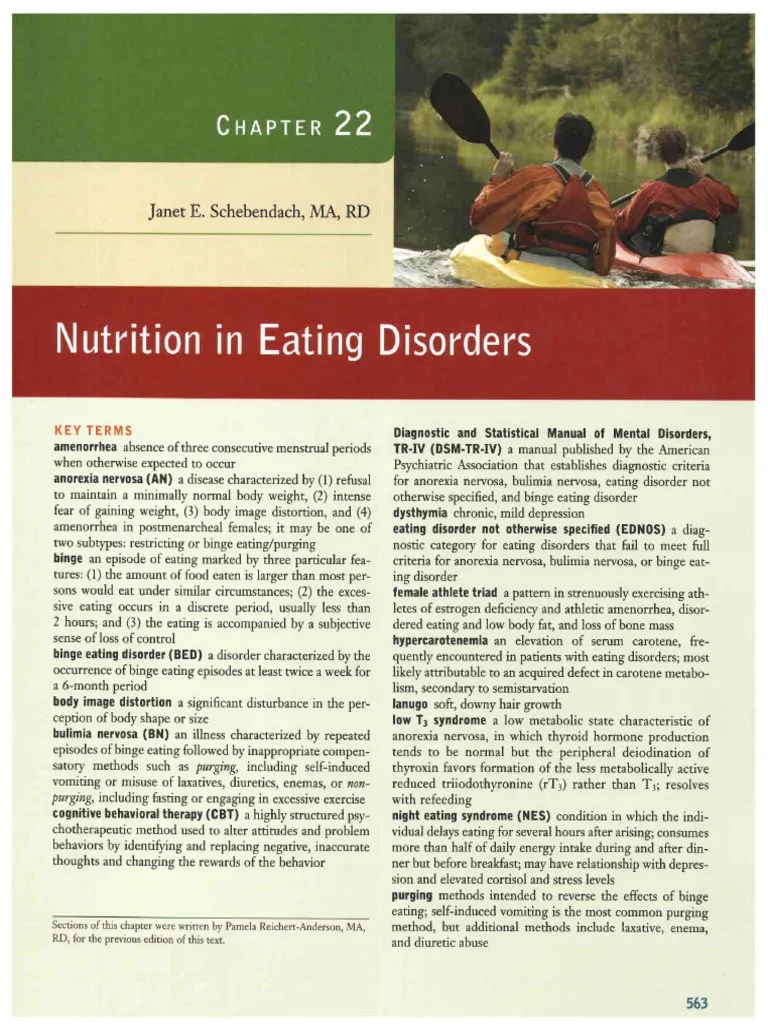 Chapter 22 Nutrition In Eating Disorders | PDF | Binge Eating Disorder ...