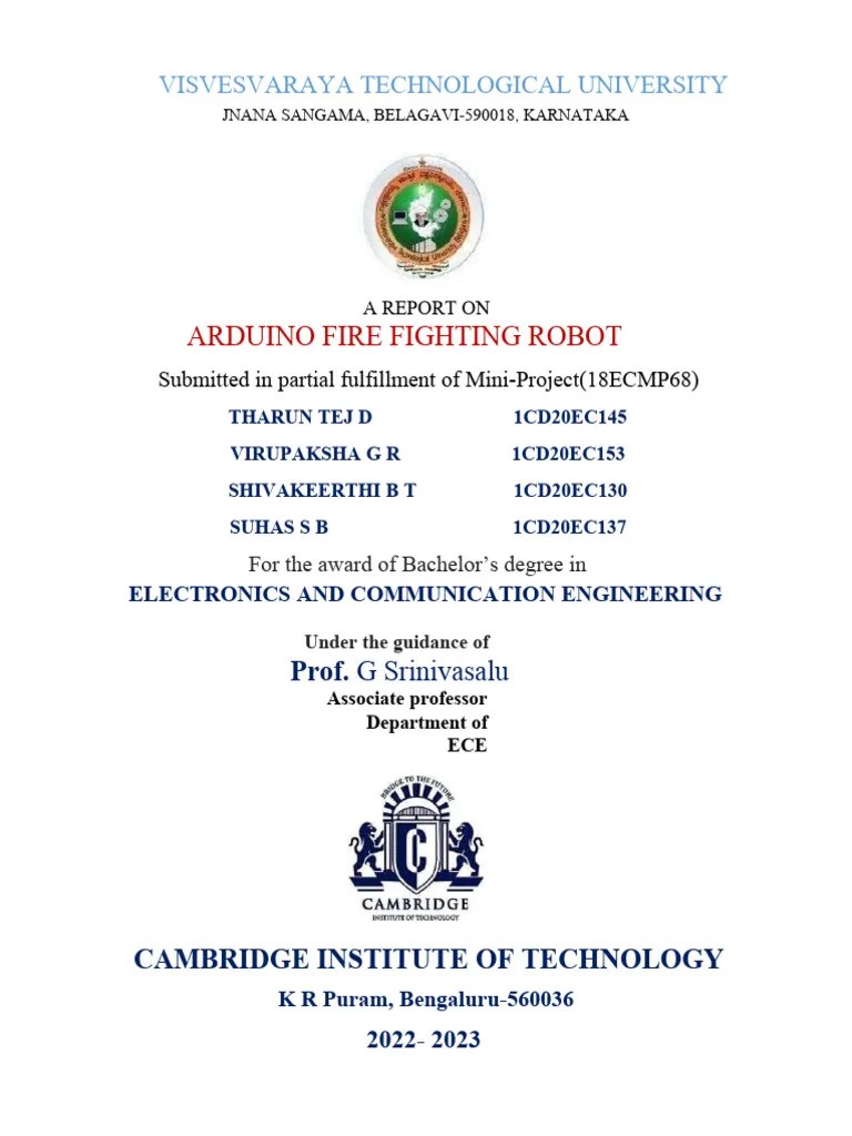 Final Mini Report | PDF | Firefighter | Robot