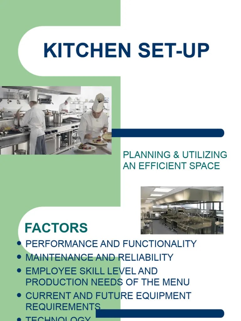 Chap 3 Kitchen Set-Up | PDF | Kitchen | Domestic Implements