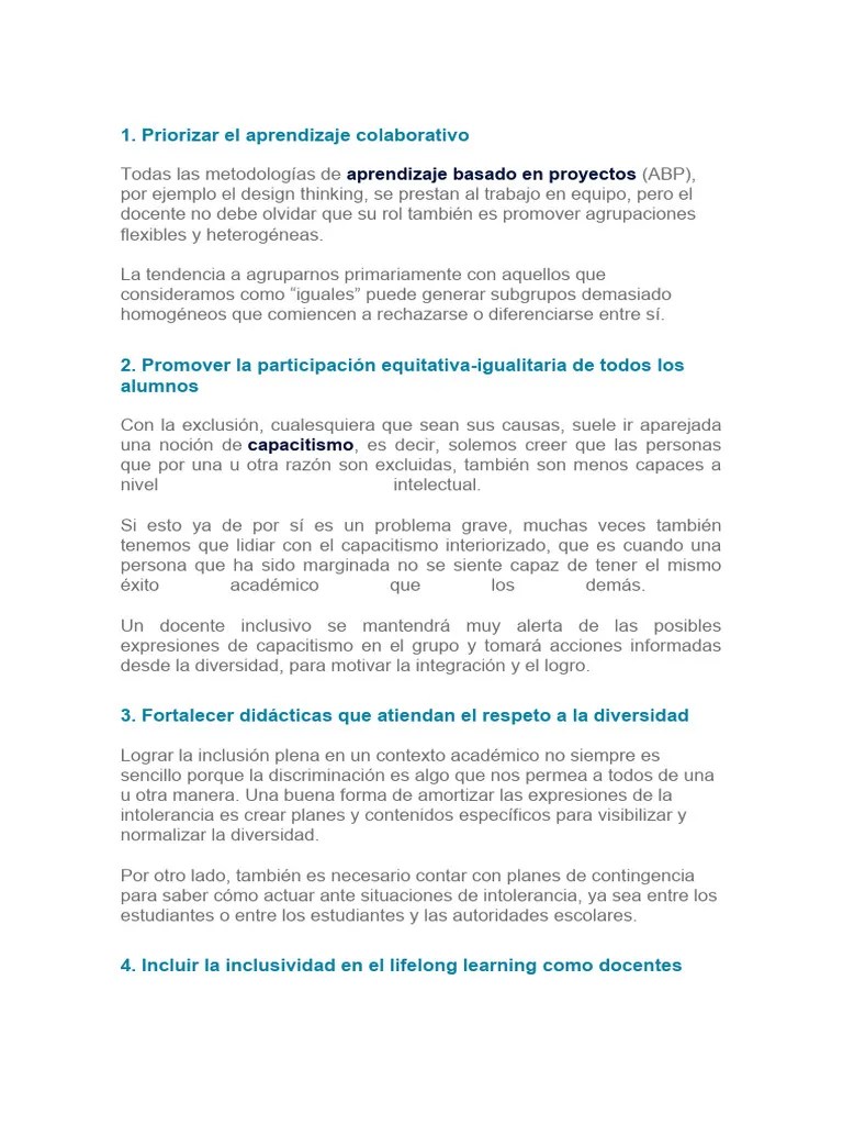 Educacion Inclusiva Expo | PDF | Aprendizaje | Inclusión (Educación)
