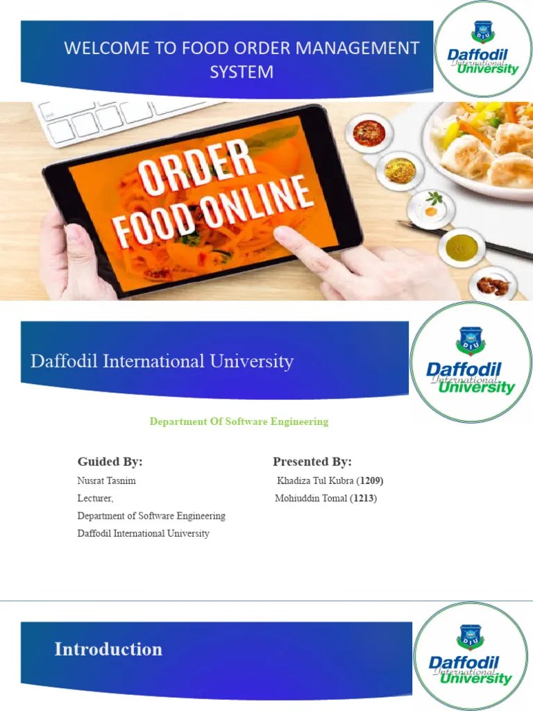 Food Order Management System SecD1 1209 | PDF | User Interface | Databases