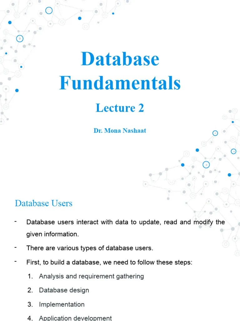 2 - Database Users And Models | PDF | Databases | Conceptual Model