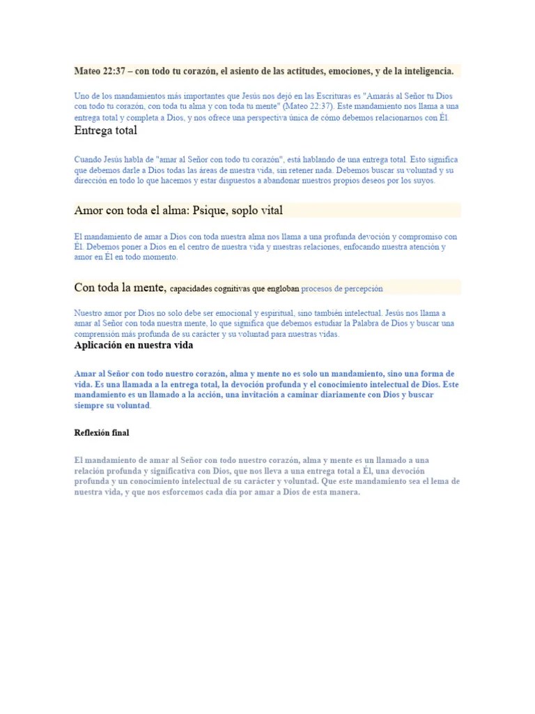 Amaras Al Señor Tu Dios | PDF