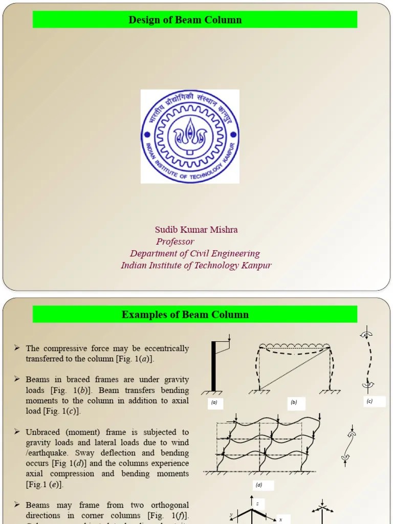 Beam Column | PDF | Beam (Structure) | Bending