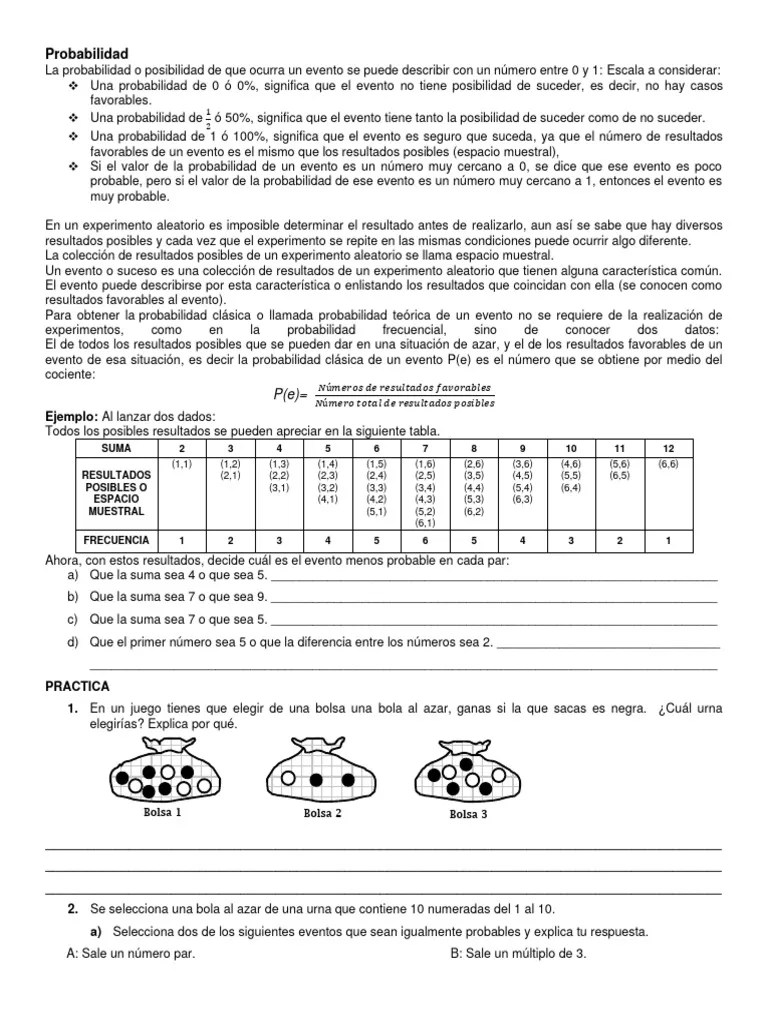 Probabilidad | PDF | Probabilidad | Probabilidades Y Estadísticas