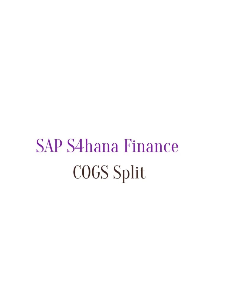 Sap S4hana Finance 1697836629 | Download Free PDF | Cost Of Goods Sold | Inventory