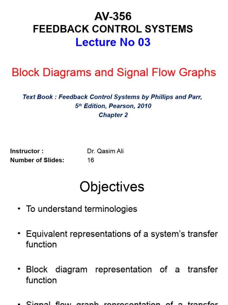 Lecture 03 AV-356 Block Diagrams & Signal Flow Graphs | PDF