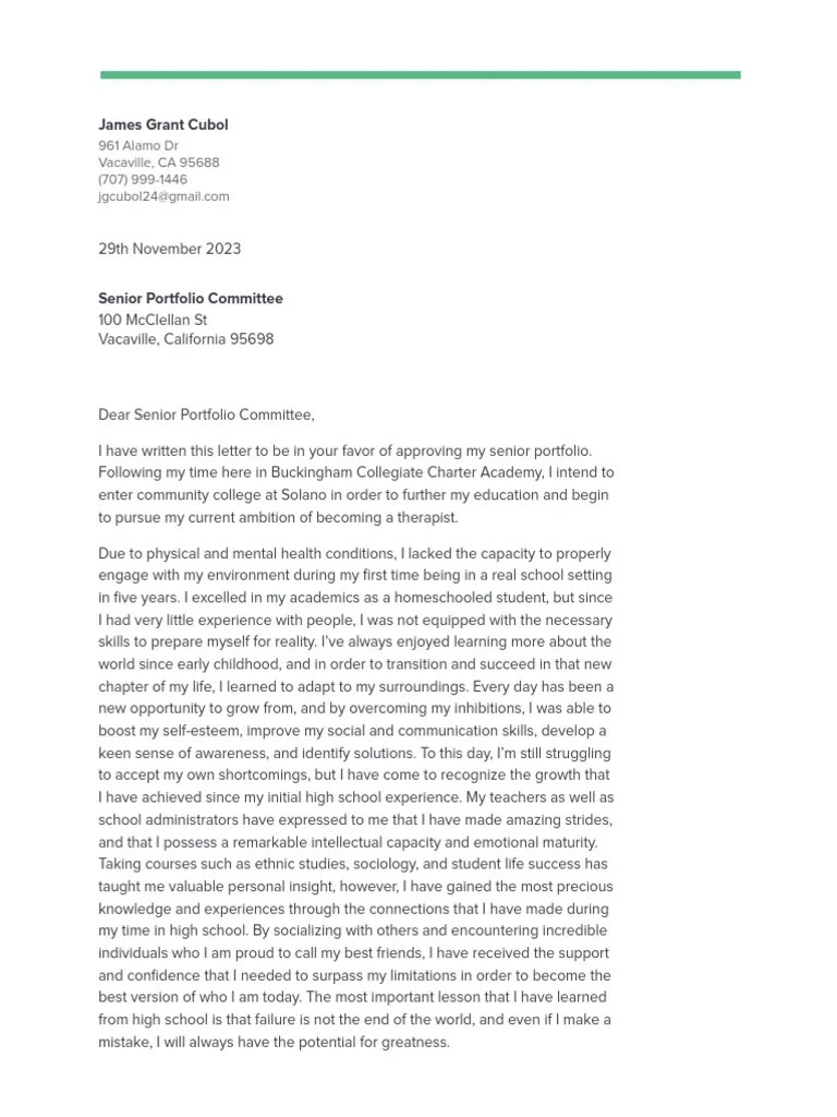 Cover Letter | PDF | Cognition | Psychology