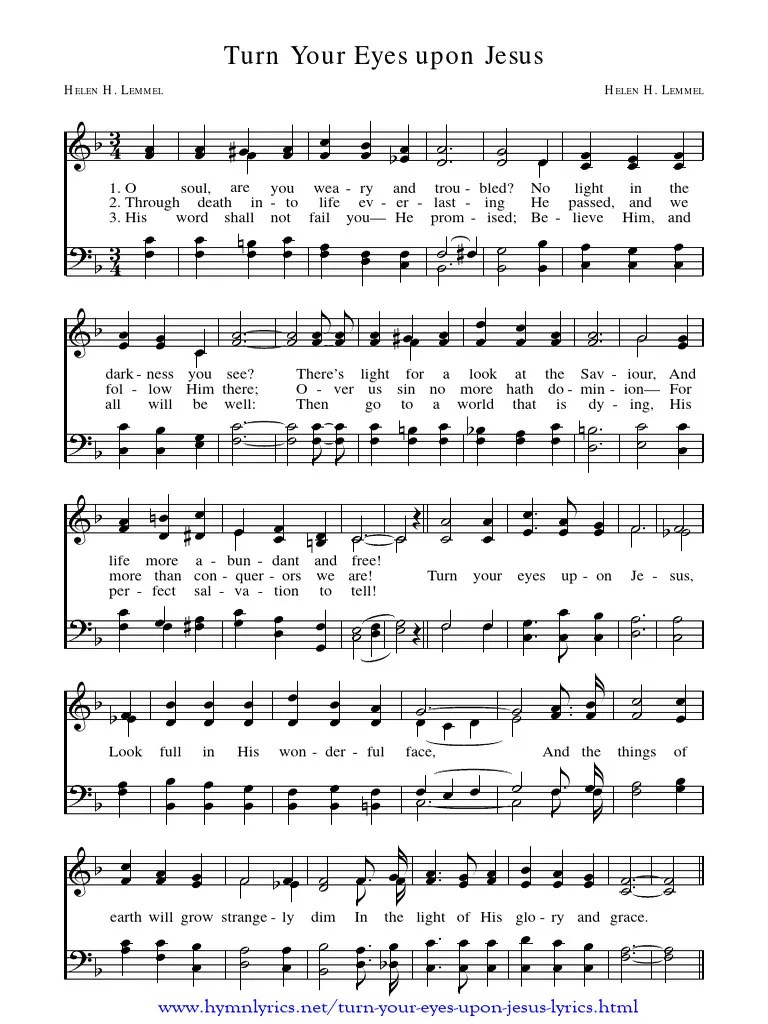 Turn Your Eyes Upon Jesus Sheet Music | PDF