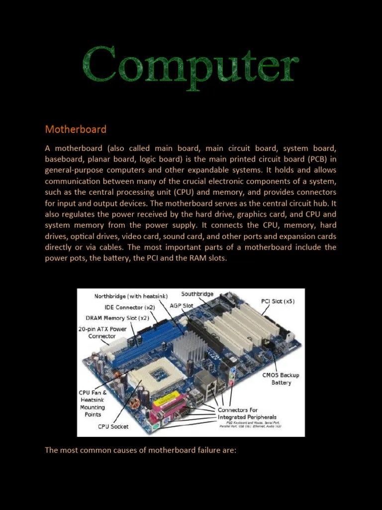 Computer | PDF | Hard Disk Drive | Read Only Memory