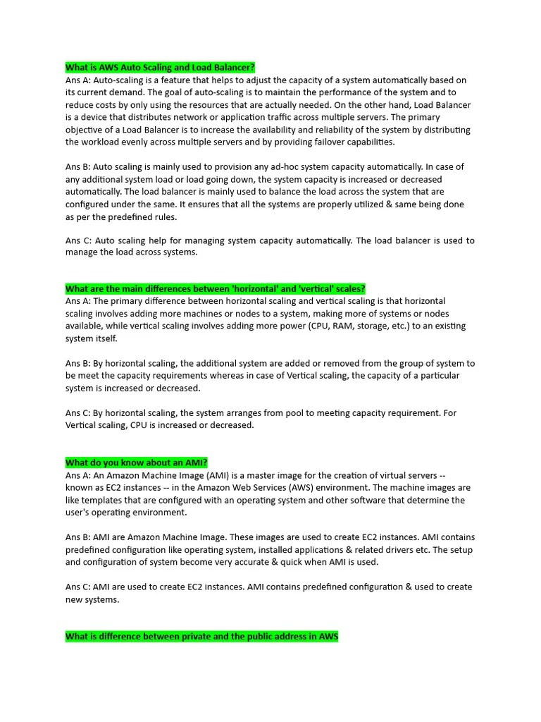 AWS Architect - Question Set - Final | PDF | Scalability | Ip Address