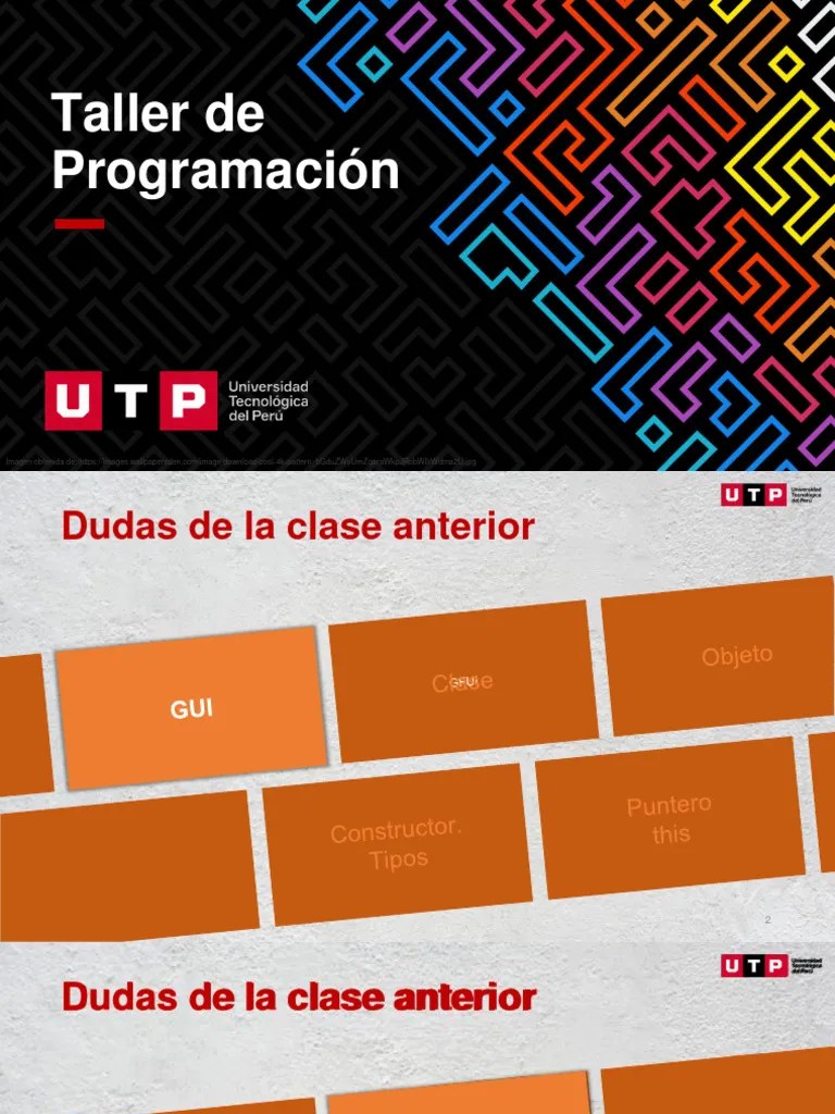 Taller Programacion Sem 14 Sesion 27 | PDF | Programación Orientada A ...