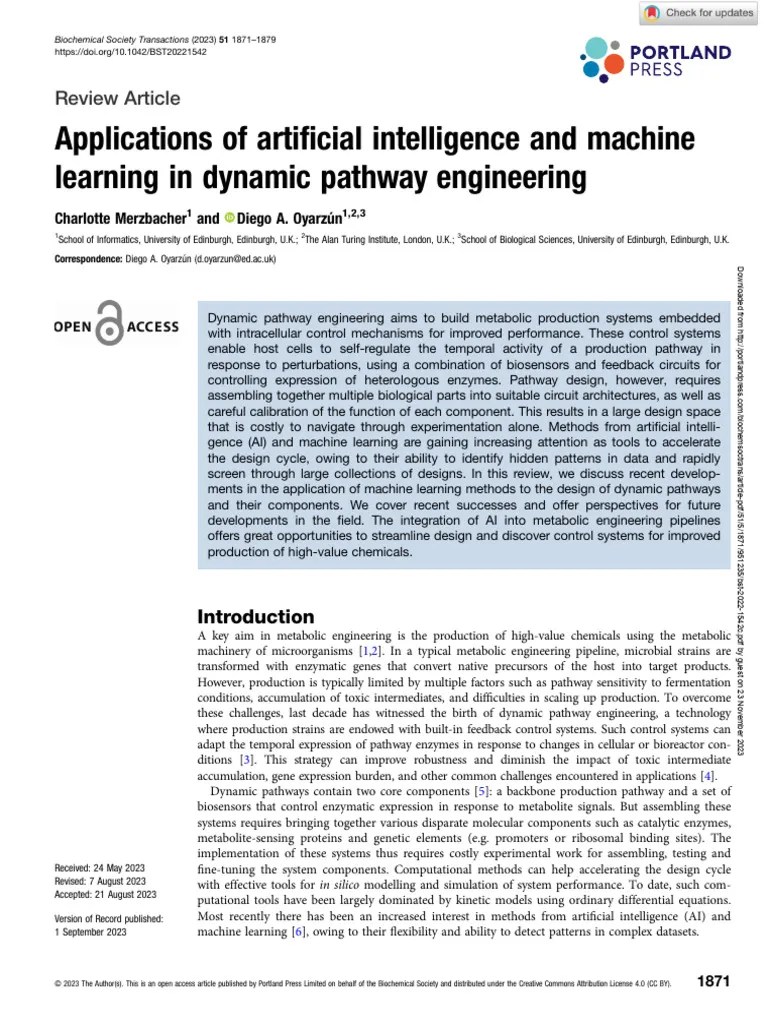 Applications Ofartificial Intelligence Andmachine Learning Biology ...