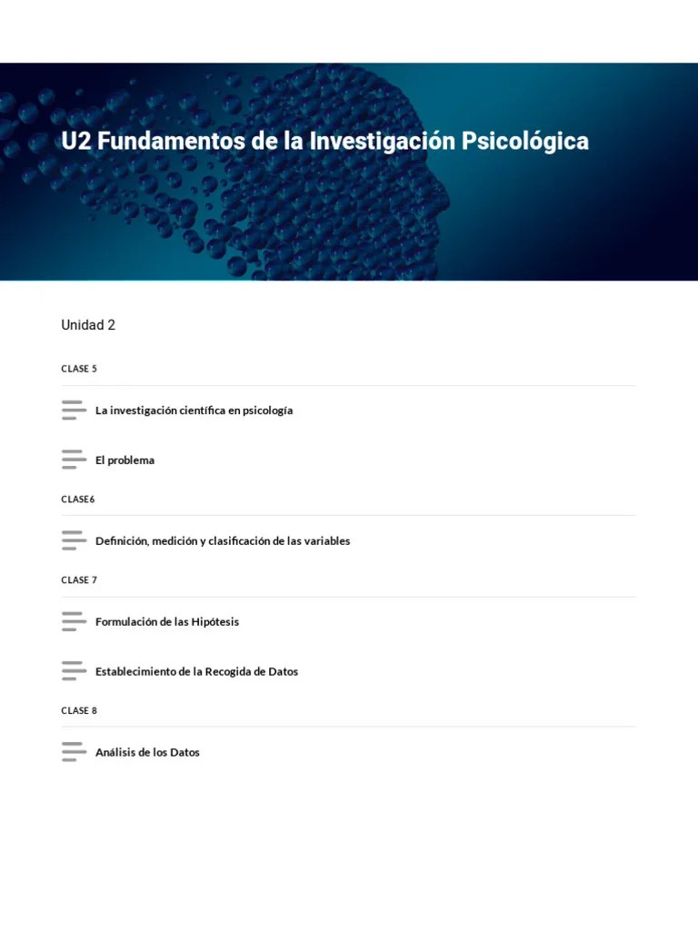 U 2 Fundamentos De La Investigacion Psicologica Lfpyus O | PDF ...