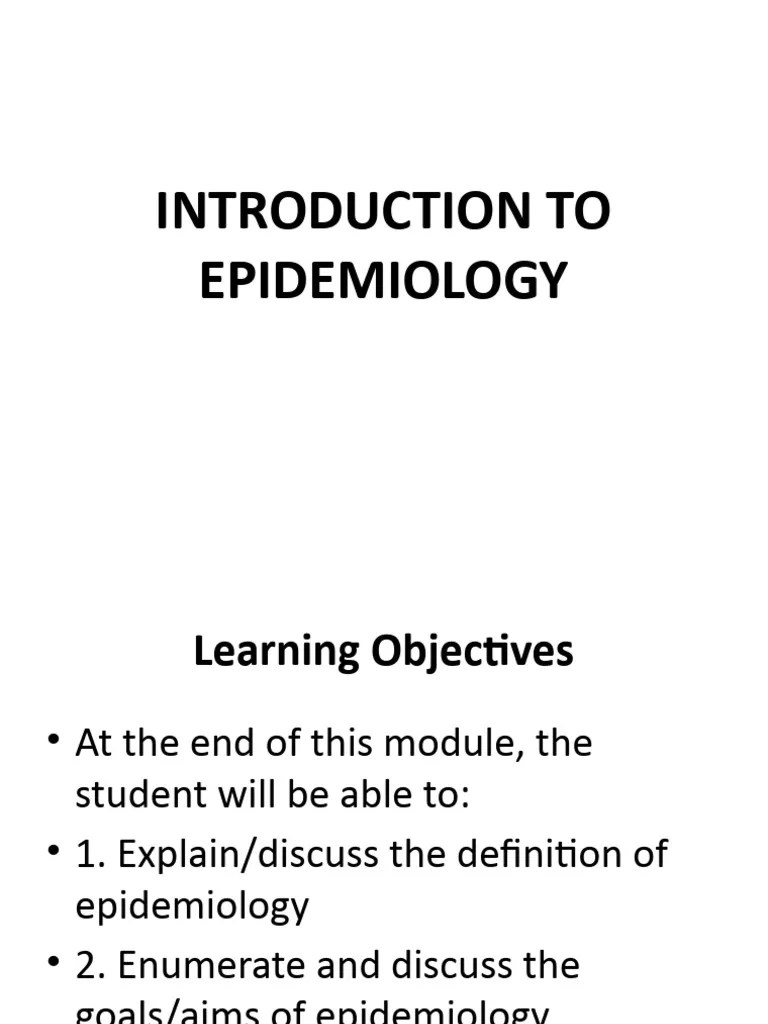 Introduction To Epidemiology | PDF | Epidemiology | Health Sciences