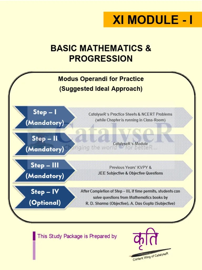 Mathematics - Basic Mathematics - Progression - Complete Module | PDF ...