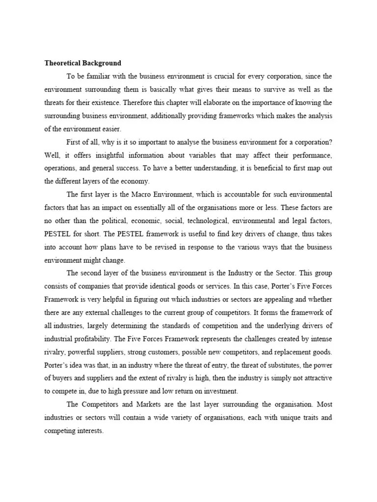 Theoretical Background - V2 | PDF | Competitive Advantage | Private Sector