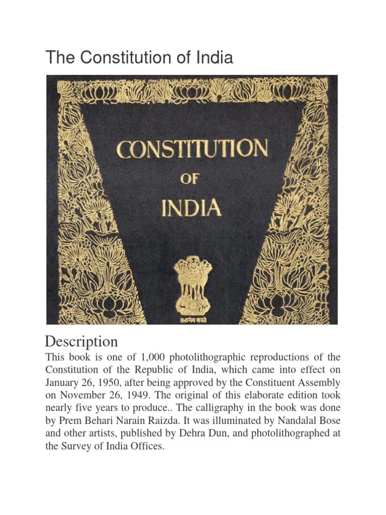 The Constitution Of India | PDF