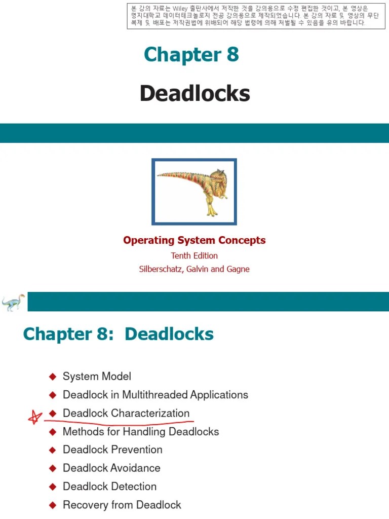 Ch08 Deadlocks | PDF | Computing | Operating System Technology