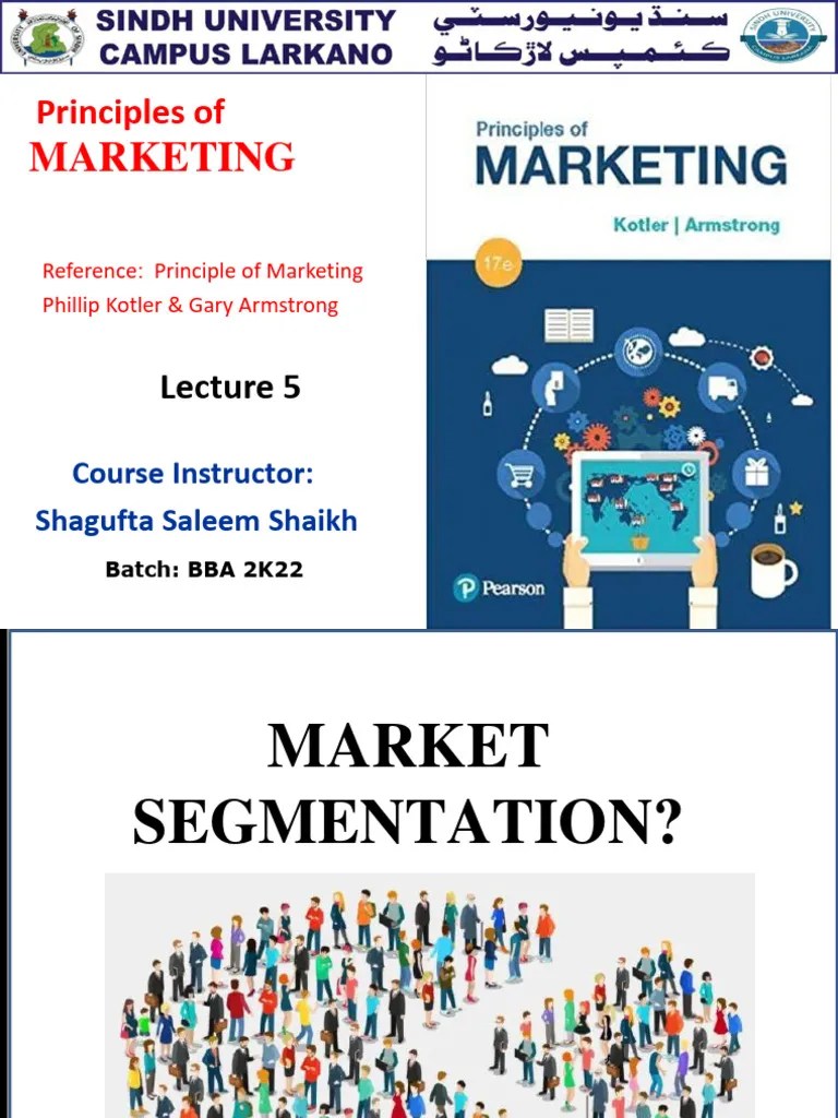 Principles Of Marketing Slides 5 | PDF | Market Segmentation | Marketing