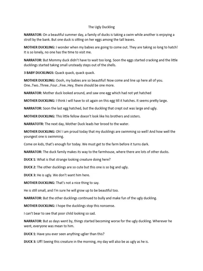 The Ugly Duckling | PDF | Duck | The Ugly Duckling