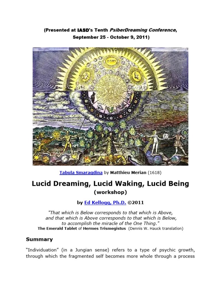 Lucid Dreaming Lucid Waking Lucid Being | PDF | Dream | Lucid Dream