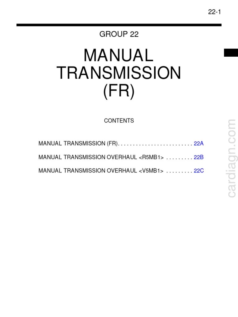 Manual Transmission (FR) | PDF | Manual Transmission | Electrical Connector
